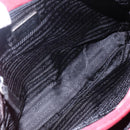 PRADA Tote Bag Nylon Red Silver Auth 149067-10