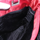 PRADA Tote Bag Nylon Red Silver Auth 149067-19