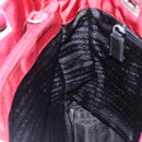 PRADA Tote Bag Nylon Red Silver Auth 149067-20