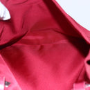 PRADA Tote Bag Nylon Red Silver Auth 149067-11