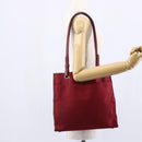 PRADA Tote Bag Nylon Red Silver Auth 149067-25