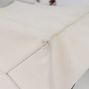 CHANEL Choco Bar Chain Shoulder Bag No5 Canvas Ivory Silver CC Auth 149068-15