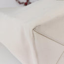 CHANEL Choco Bar Chain Shoulder Bag No5 Canvas Ivory Silver CC Auth 149068-16