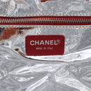 CHANEL Choco Bar Chain Shoulder Bag No5 Canvas Ivory Silver CC Auth 149068-17