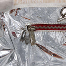 CHANEL Choco Bar Chain Shoulder Bag No5 Canvas Ivory Silver CC Auth 149068-18