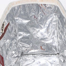 CHANEL Choco Bar Chain Shoulder Bag No5 Canvas Ivory Silver CC Auth 149068-19