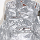 CHANEL Choco Bar Chain Shoulder Bag No5 Canvas Ivory Silver CC Auth 149068-20