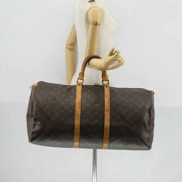 LOUIS VUITTON Monogram Keepall 55 Boston Bag M41424 LV Auth 149077