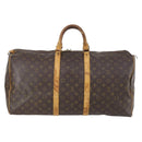 LOUIS VUITTON Monogram Keepall 55 Boston Bag M41424 LV Auth 149077-2