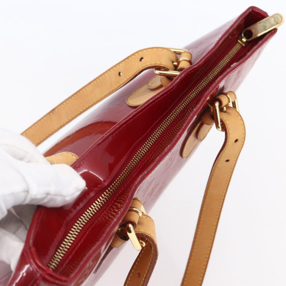 LOUIS VUITTON Monogram Vernis Brentwood Bag Pomme D'amour M91989 LV Auth 149080