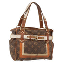 LOUIS VUITTON Monogram Tise Sac Rayure PM Hand Bag Marron M56386 LV Auth 149085-1
