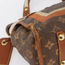 LOUIS VUITTON Monogram Tise Sac Rayure PM Hand Bag Marron M56386 LV Auth 149085-14