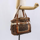 LOUIS VUITTON Monogram Tise Sac Rayure PM Hand Bag Marron M56386 LV Auth 149085-24