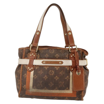 LOUIS VUITTON Monogram Tise Sac Rayure PM Hand Bag Marron M56386 LV Auth 149085 - 0