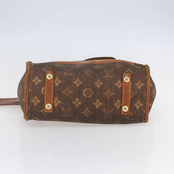 LOUIS VUITTON Monogram Tise Sac Rayure PM Hand Bag Marron M56386 LV Auth 149085