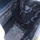 Salvatore Ferragamo Gancini Shoulder Bag Leather Navy Gold Auth 149086-19