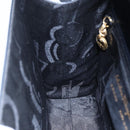 Salvatore Ferragamo Gancini Shoulder Bag Leather Navy Gold Auth 149086-20