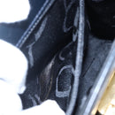 Salvatore Ferragamo Gancini Shoulder Bag Leather Navy Gold Auth 149086-11