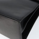 Salvatore Ferragamo Gancini Hand Bag Leather Black Gold Auth 149087-15