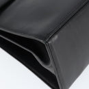 Salvatore Ferragamo Gancini Hand Bag Leather Black Gold Auth 149087-16