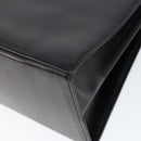 Salvatore Ferragamo Gancini Hand Bag Leather Black Gold Auth 149087-17