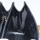 Salvatore Ferragamo Gancini Hand Bag Leather Black Gold Auth 149087-19