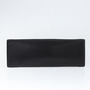 Salvatore Ferragamo Gancini Hand Bag Leather Black Gold Auth 149087-5