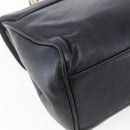 BALLY Hand Bag Leather Black Gold Auth 149088-16