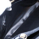 BALLY Hand Bag Leather Black Gold Auth 149088-11