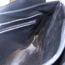 BALLY Hand Bag Leather Black Gold Auth 149088-19