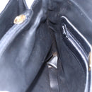 BALLY Hand Bag Leather Black Gold Auth 149088-20