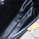 BALLY Hand Bag Leather Black Gold Auth 149088-22