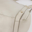GUCCI Abbey Shoulder Bag Leather Ivory Gold 130736 Auth 149090-14