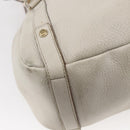 GUCCI Abbey Shoulder Bag Leather Ivory Gold 130736 Auth 149090-16