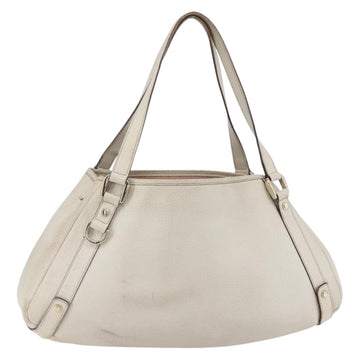 GUCCI Abbey Shoulder Bag Leather Ivory Gold 130736 Auth 149090