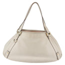 GUCCI Abbey Shoulder Bag Leather Ivory Gold 130736 Auth 149090-2