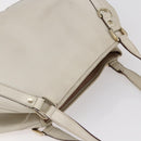 GUCCI Abbey Shoulder Bag Leather Ivory Gold 130736 Auth 149090-6