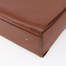 CELINE Circle Shoulder Bag Leather Brown Gold Auth 149092-15