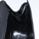 Salvatore Ferragamo Gancini Shoulder Bag Suede Black Gold Auth 149105-19