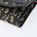 Christian Dior Trotter Canvas Chain Shoulder Bag Navy Auth 149106-9