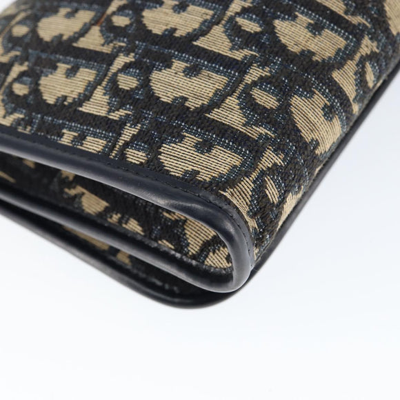 Christian Dior Trotter Canvas Chain Shoulder Bag Navy Auth 149106