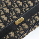 Christian Dior Trotter Canvas Chain Shoulder Bag Navy Auth 149106-17