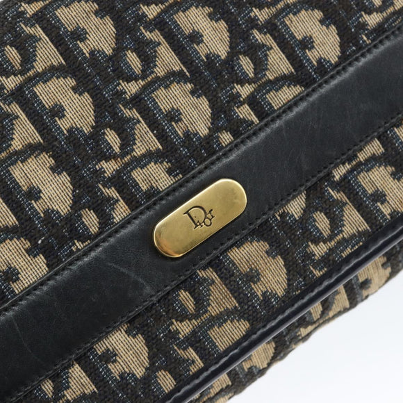 Christian Dior Trotter Canvas Chain Shoulder Bag Navy Auth 149106