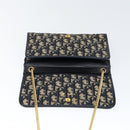 Christian Dior Trotter Canvas Chain Shoulder Bag Navy Auth 149106-10