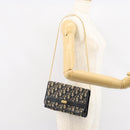 Christian Dior Trotter Canvas Chain Shoulder Bag Navy Auth 149106-20