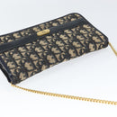 Christian Dior Trotter Canvas Chain Shoulder Bag Navy Auth 149106-6