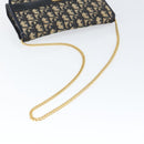 Christian Dior Trotter Canvas Chain Shoulder Bag Navy Auth 149106-7