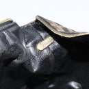 FENDI Zucca Canvas Vanity Hand Bag Black Brown Auth 149108-18