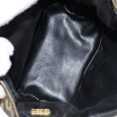 FENDI Zucca Canvas Vanity Hand Bag Black Brown Auth 149108-11