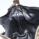 FENDI Zucca Canvas Vanity Hand Bag Black Brown Auth 149108-19